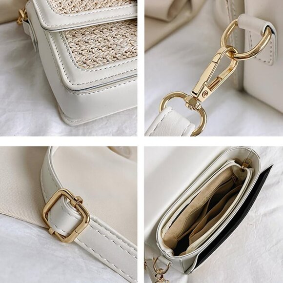 Chic Straw Crossbody Bag for Women - Elegant Lightweight Handbag for Summer 2025 - Picture 7 of 7